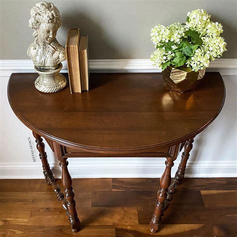 antique half moon console table|foldable half moon table.